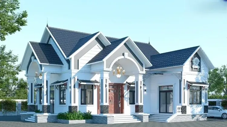 Những ảnh mẫu nhà cấp 4 mái thái ở nông thôn đầy sang trọng