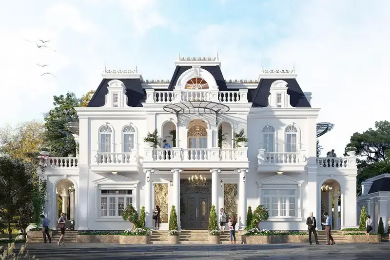 Nhà mái Mansard sang trọng lựa chọn cho giới thượng lưu