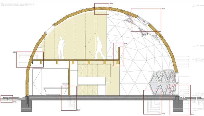 Mẫu bản vẽ khung thép mái vòm bền