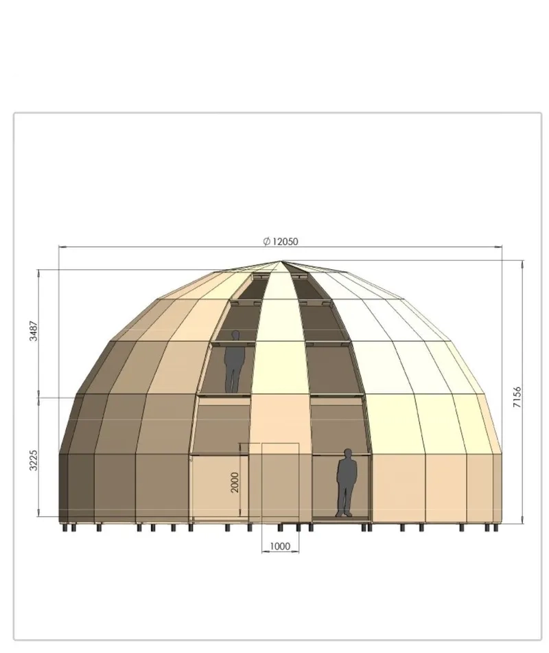 Bản vẽ kết cấu mái vòm chịu lực tốt