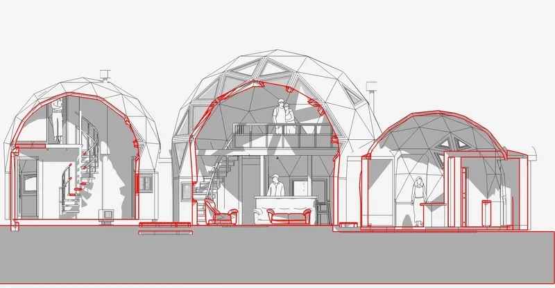 Xem bản vẽ CAD nhà mái vòm chuẩn