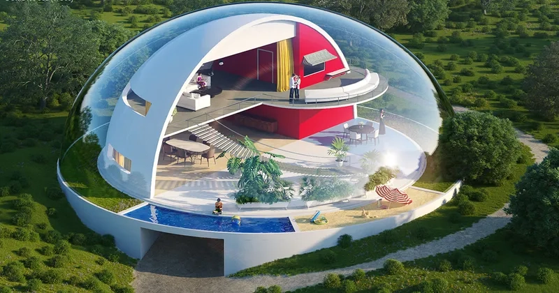 Bản vẽ kỹ thuật nhà mái vòm chi tiết