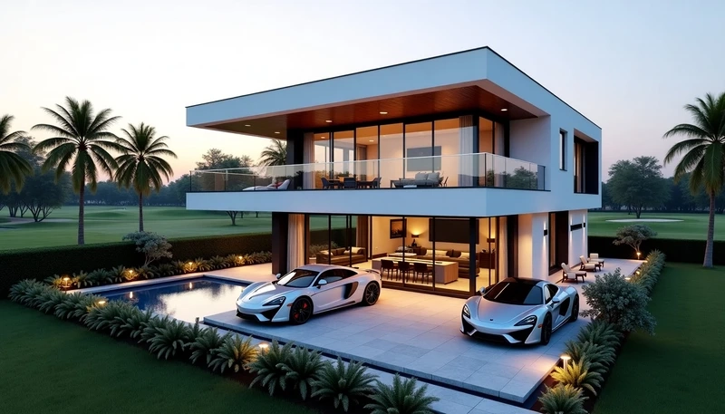 Sang trọng đẳng cấp với biệt thự 2 tầng mái bằng sang trọng