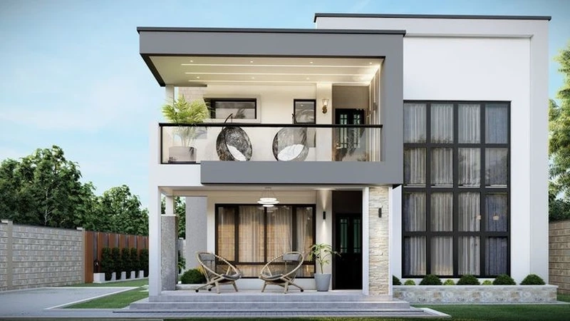 Ý tưởng hoàn hảo từ thiết kế biệt thự 2 tầng mái bằng