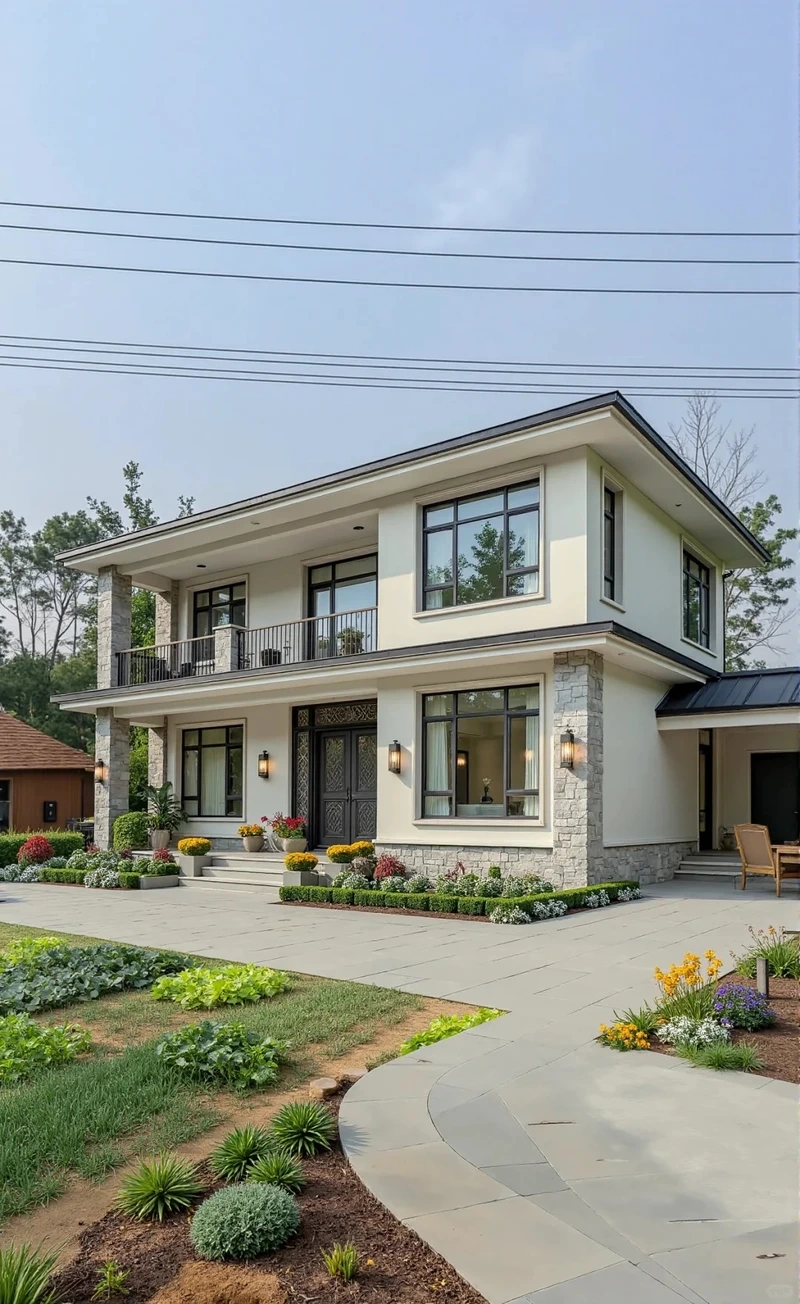 Ngôi nhà cao cấp đẳng cấp biệt thự 2 tầng mái bằng cao cấp