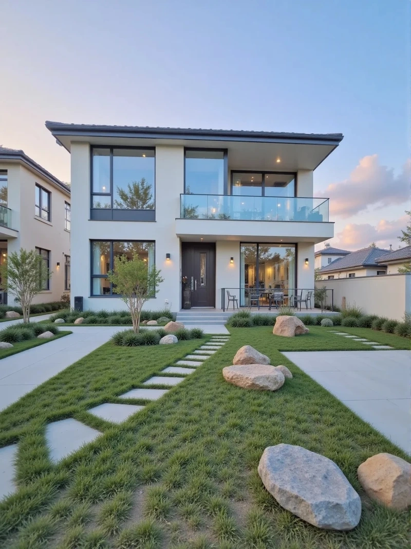 Thiết kế xanh bền vững biệt thự 2 tầng mái bằng thiết kế xanh