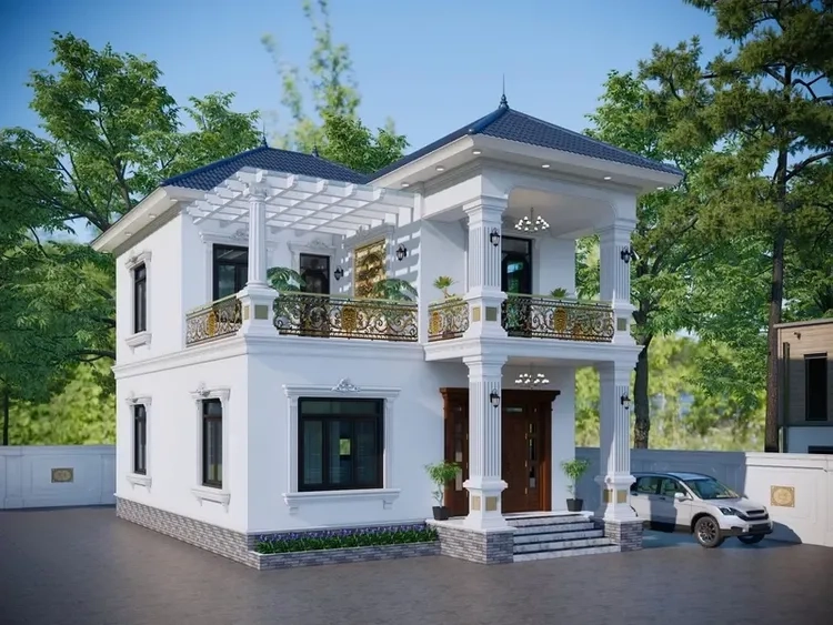 Gia đình đông người hợp biệt thự 2 tầng mái thái 4 phòng ngủ