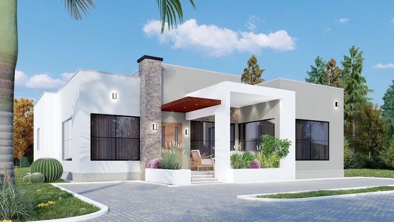 Xanh mát và thư giãn với biệt thự mái bằng không gian xanh