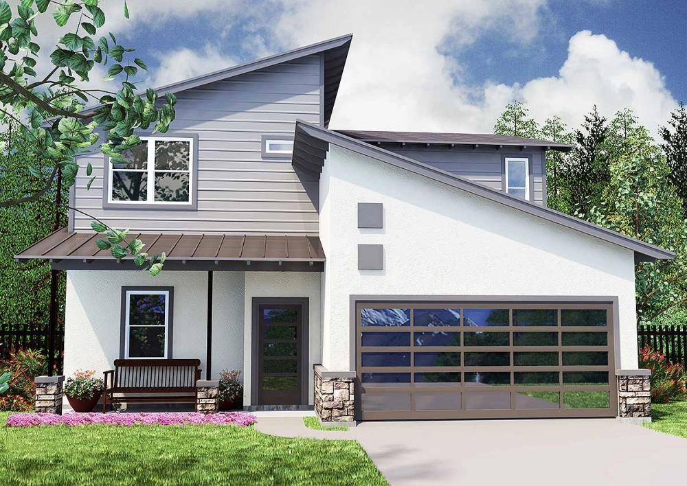 Hình ảnh biệt thự mái lệch đẹp đầy cảm hứng