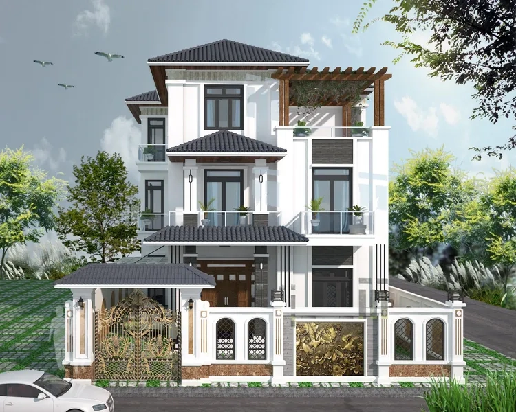 Không gian biệt thự mái thái cao cấp chuẩn sống thượng lưu