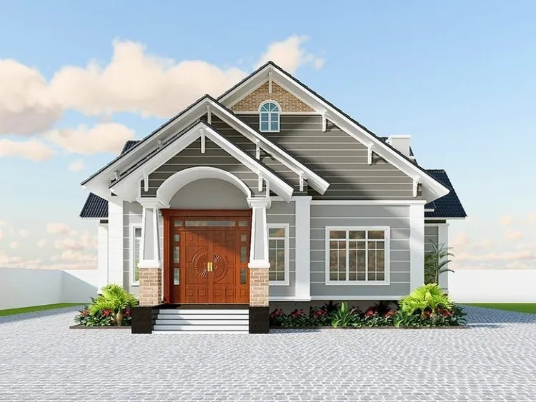 Giải pháp tối ưu cho mặt tiền nhà cấp 4 mái thái diện tích nhỏ