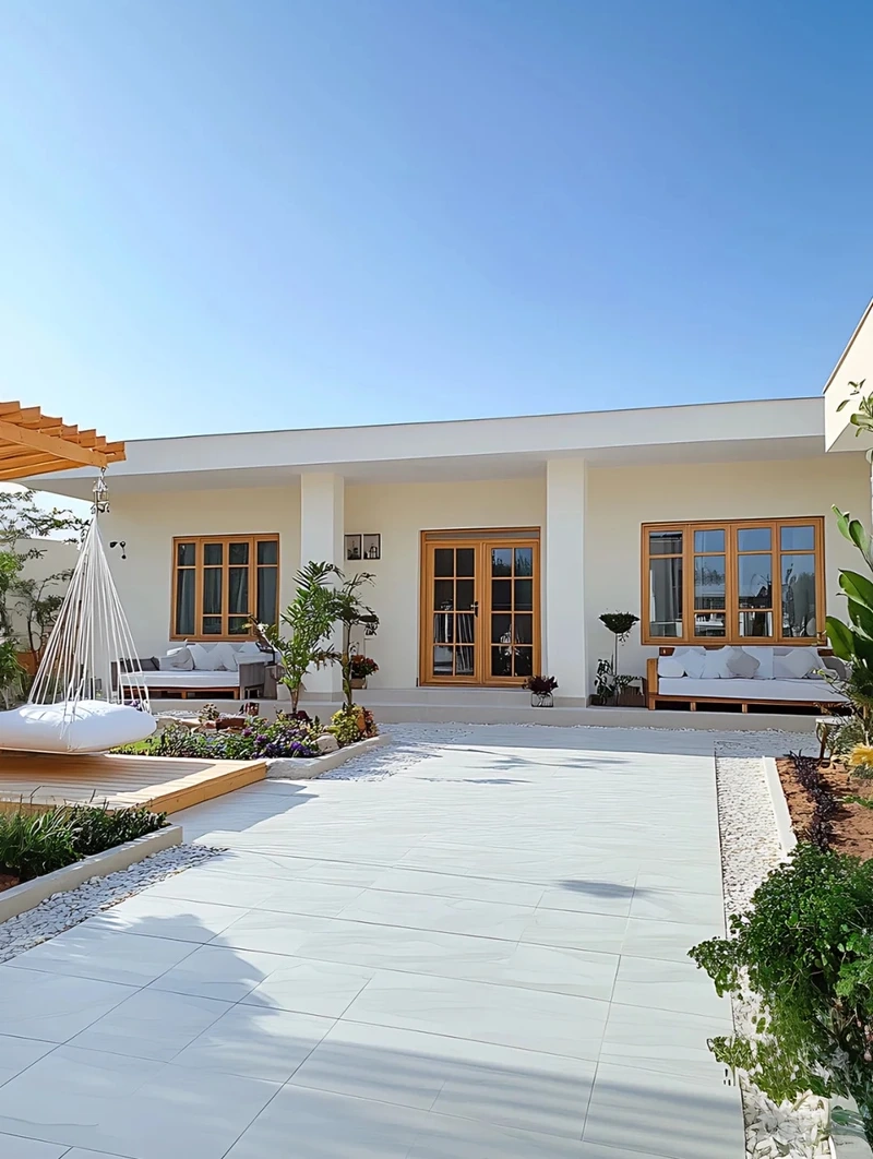 Sang trọng nổi bật mọi ánh nhìn mặt tiền nhà mái bằng sang trọng