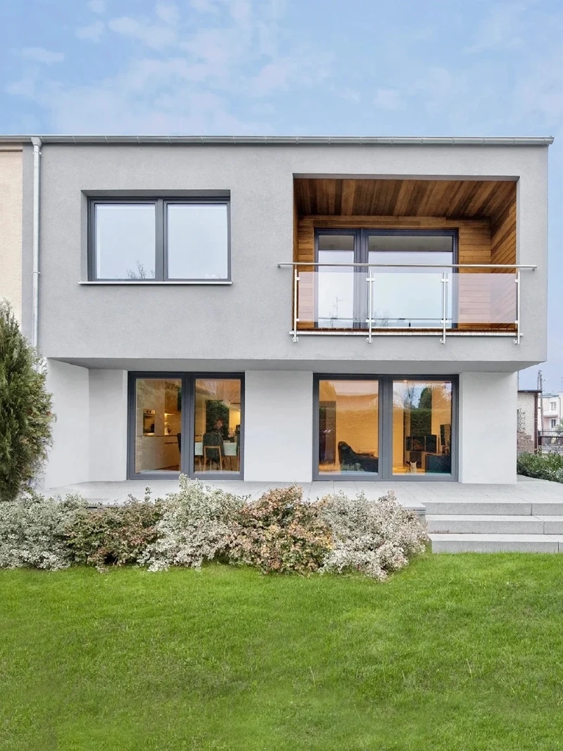 Kiến trúc hiện đại sang trọng mặt tiền nhà mái bằng kiến trúc hiện đại