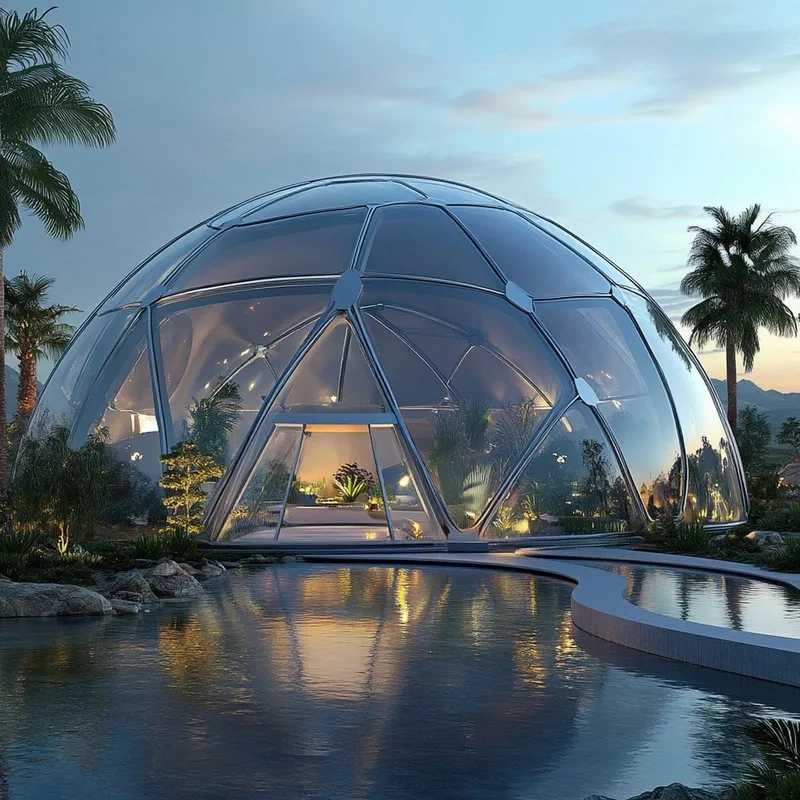 Cách phối màu mặt tiền nhà mái vòm