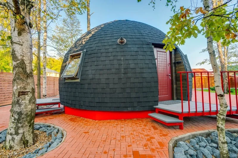 Mặt tiền nhà vòm kính cường lực cao