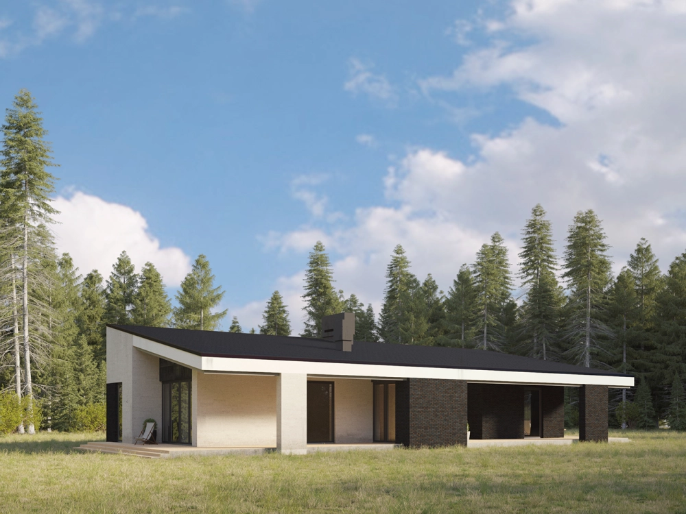 Nhà cấp 4 mái lệch đơn giản nhưng vẫn cuốn hút