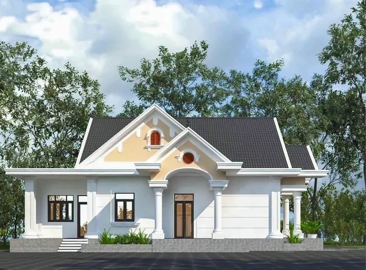 Thiết kế cân đối với nhà cấp 4 mái thái diện tích 100m2