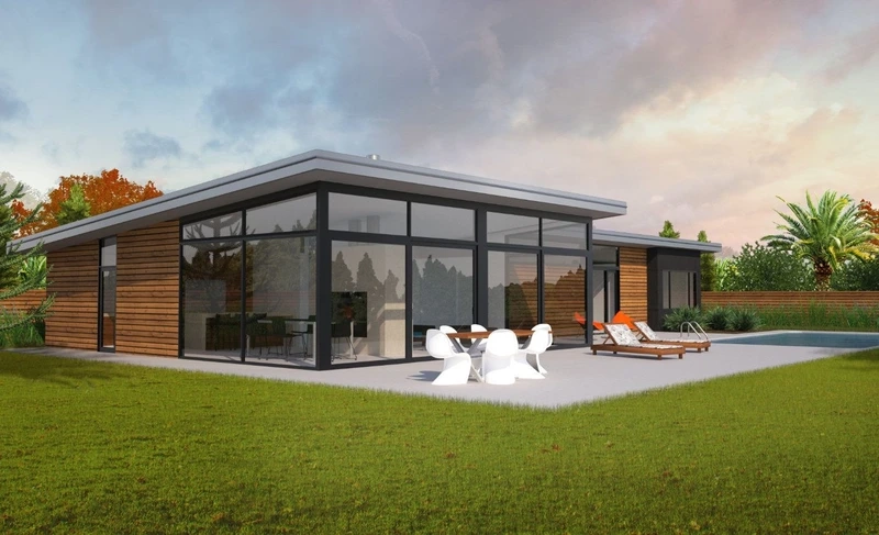 Thiết kế tối ưu với nhà mái bằng 1 tầng hiện đại