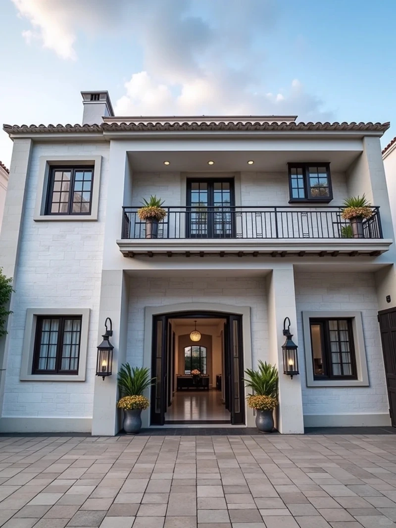 Phong cách mới lạ tại nhà mái bằng 2 tầng phong cách hiện đại