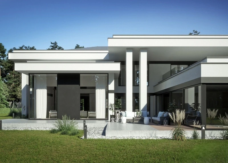 Không gian tối giản tại nhà mái bằng 3 phòng ngủ tối giản