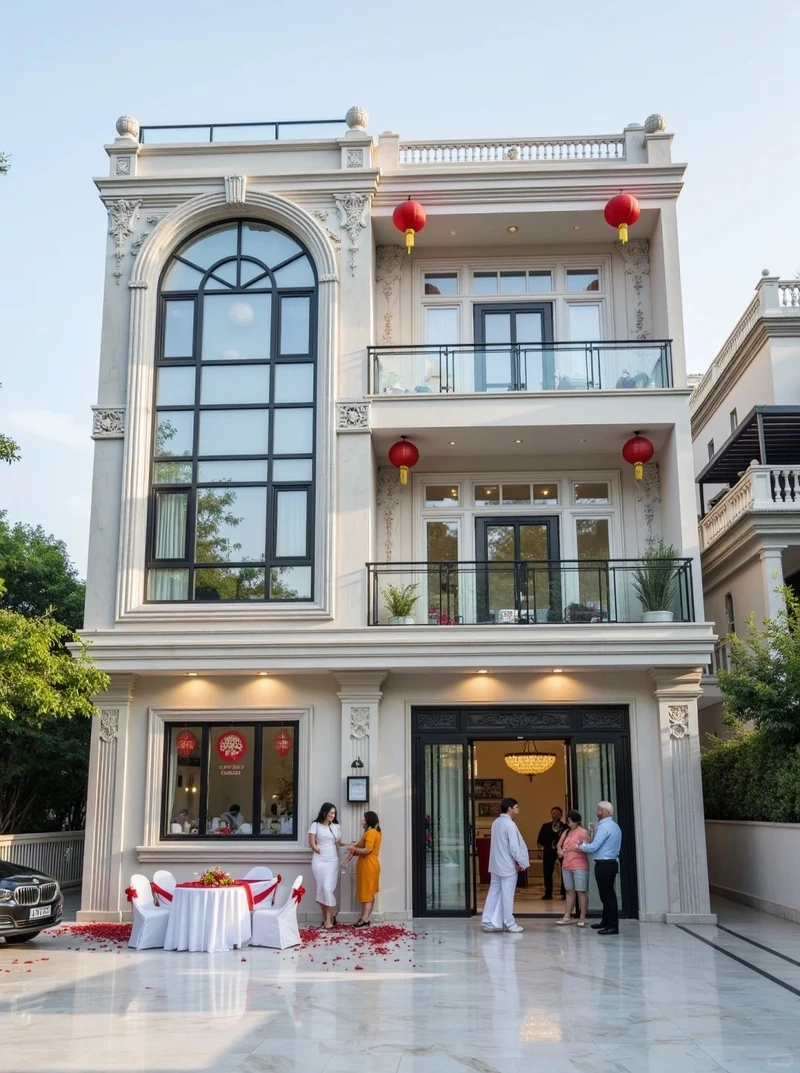 Sống tối giản tại nhà mái bằng 3 tầng tối giản