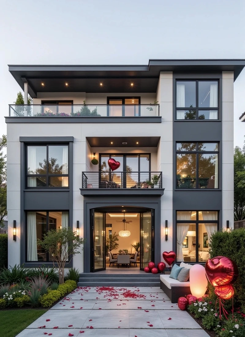 Ngôi nhà tiện nghi với nhà mái bằng 3 tầng đẹp