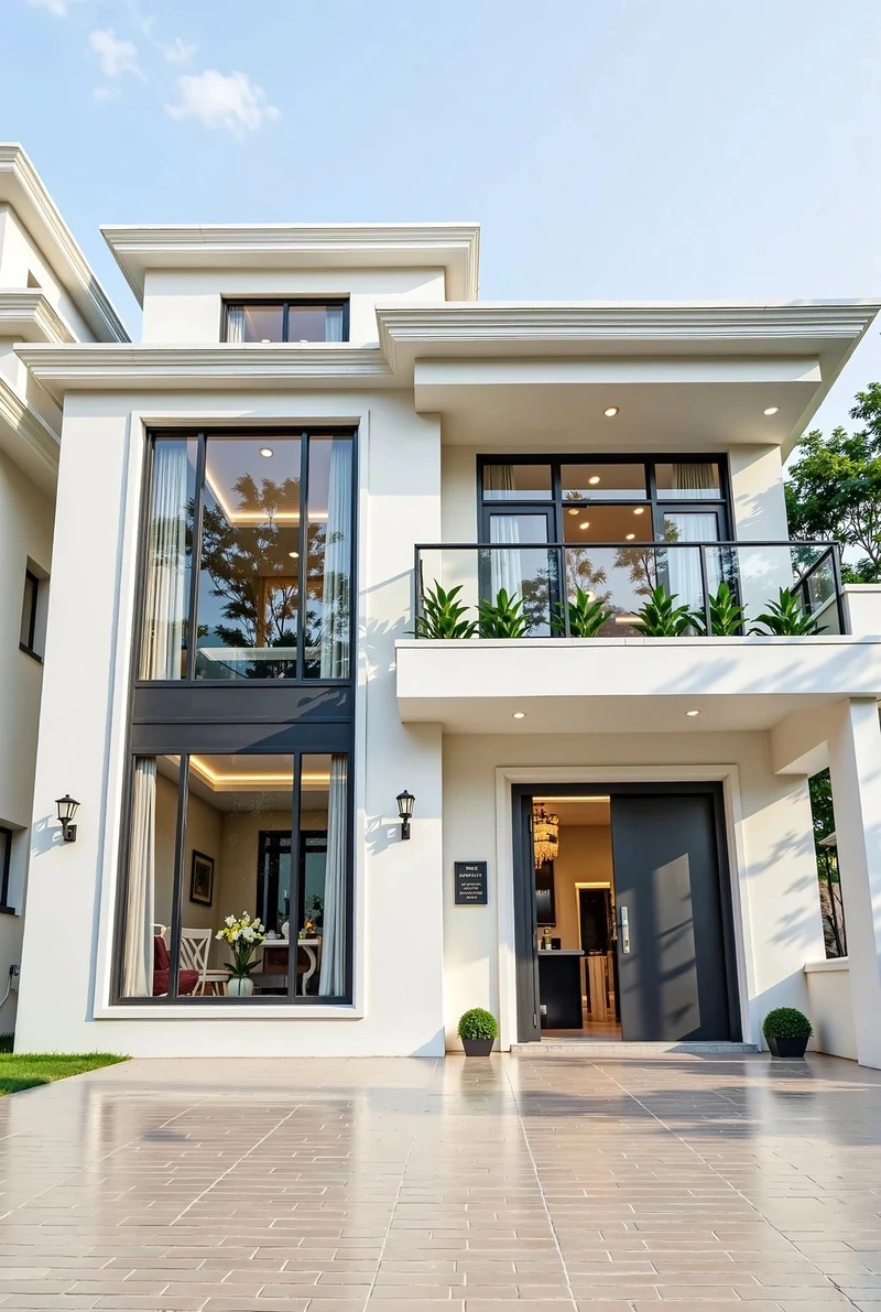 Không gian đô thị sang trọng nhà mái bằng 3 tầng đô thị