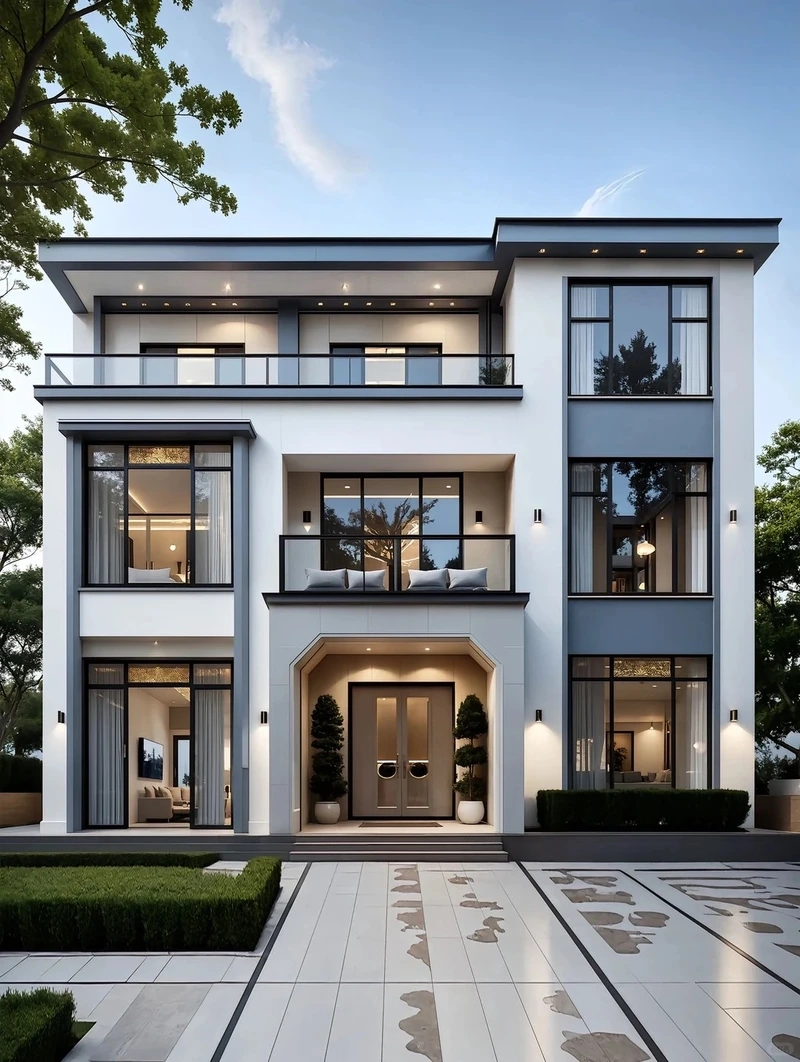 Ngôi nhà phố hiện đại nhà mái bằng 3 tầng nhà phố