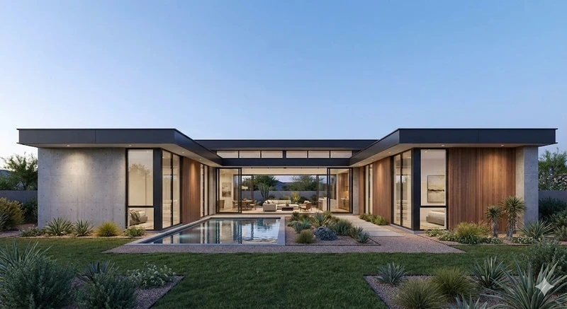 Nhiều ánh sáng tự nhiên nhà mái bằng chữ U ánh sáng tự nhiên