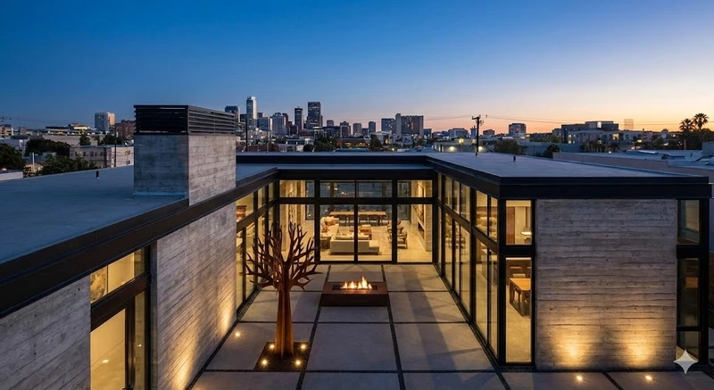 Tiết kiệm chi phí xây dựng nhà mái bằng chữ U tiết kiệm chi phí