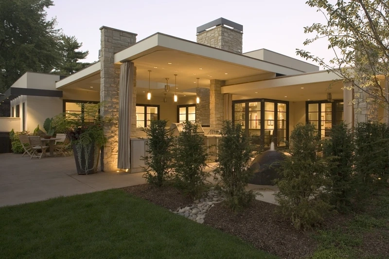 Đơn giản mà tinh tế nhà mái bằng có gác lửng đơn giản