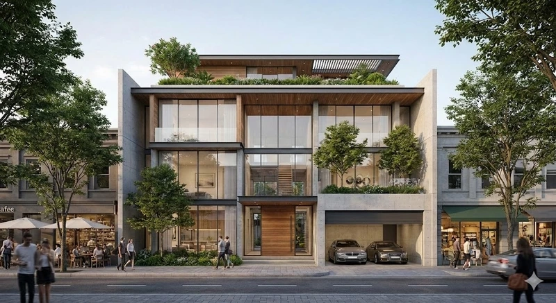 Phù hợp nông thôn nhà mái bằng hiện đại nông thôn