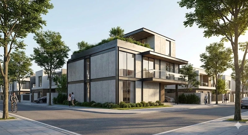 Không gian mở thoáng đãng nhà mái bằng vuông không gian mở