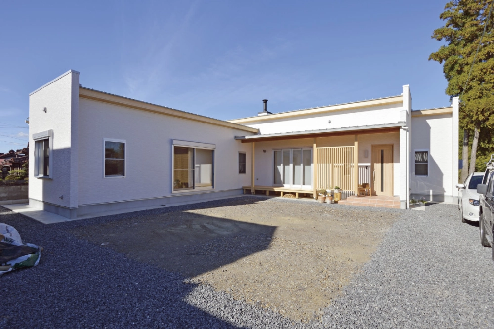 Nhà mái lệch chữ L hiện đại mang phong cách thời thượng