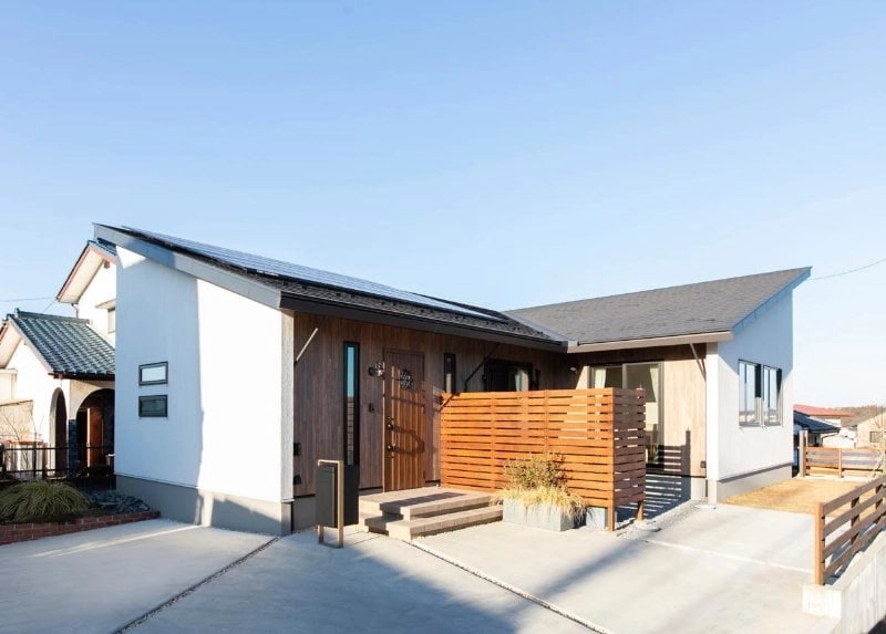 Mẫu nhà chữ L mái lệch đẹp được ưa chuộng hiện nay