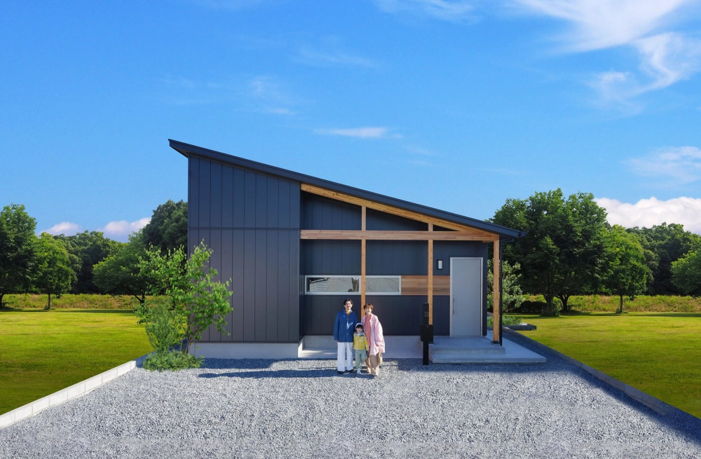 Nhà mái lệch diện tích nhỏ vẫn tiện nghi hiện đại