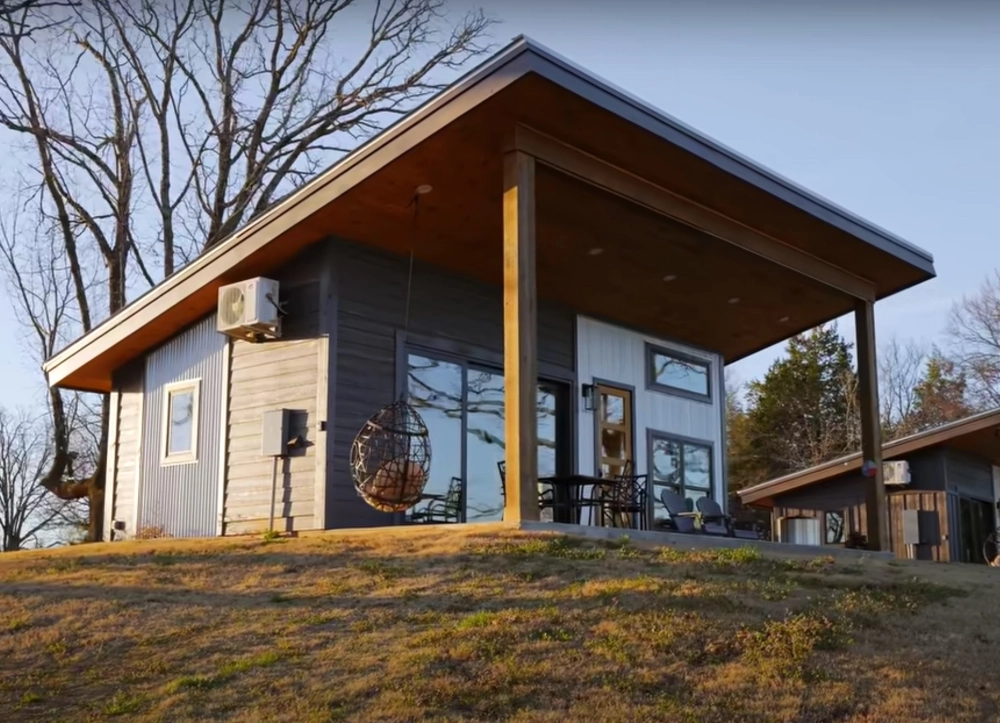 Nhà mái lệch nhỏ hiện đại mang vẻ đẹp tinh tế