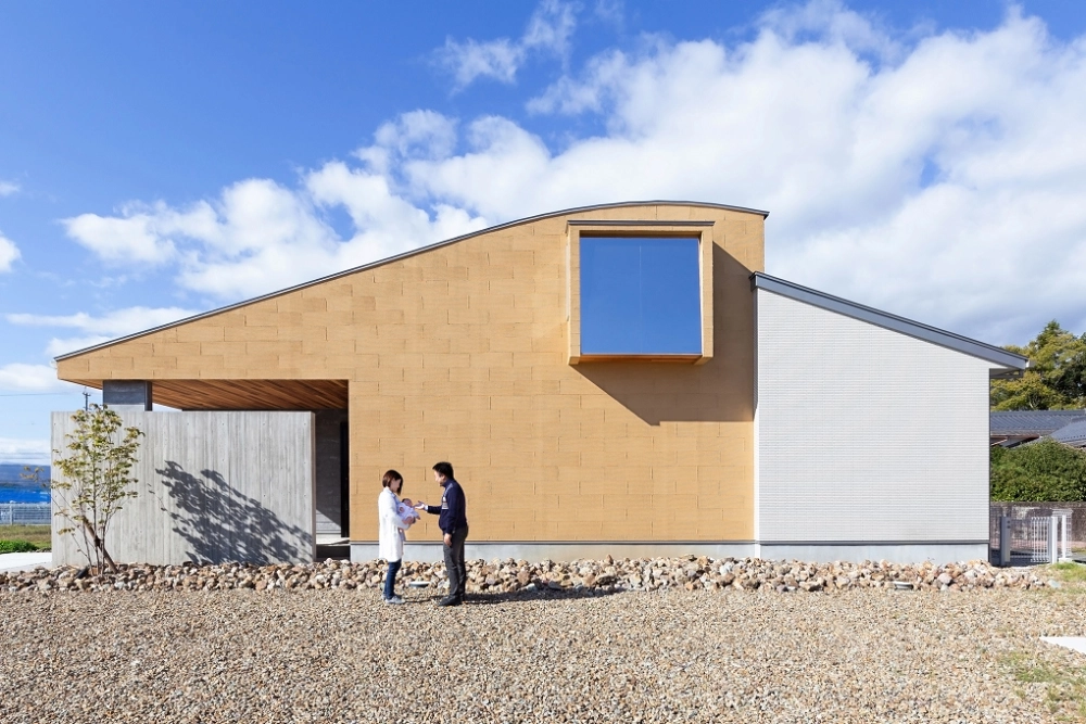 Mẫu nhà mái lệch sân vườn đẹp đầy cảm hứng