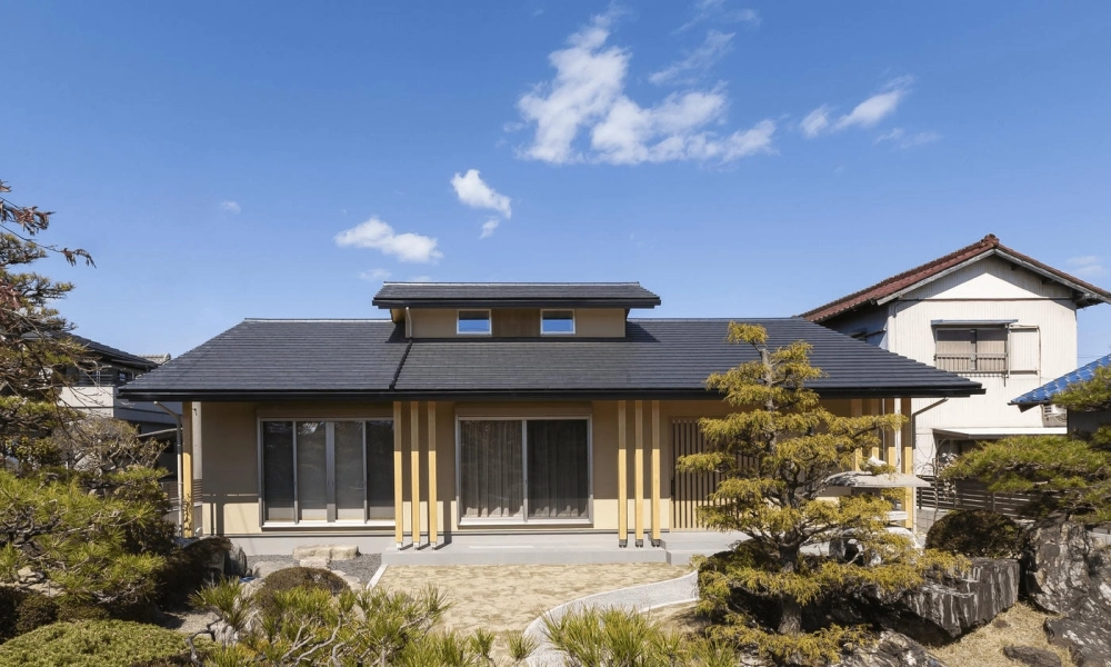 Nhà mái nhật 1 tầng 3 phòng ngủ hiện đại cho gia đình trẻ