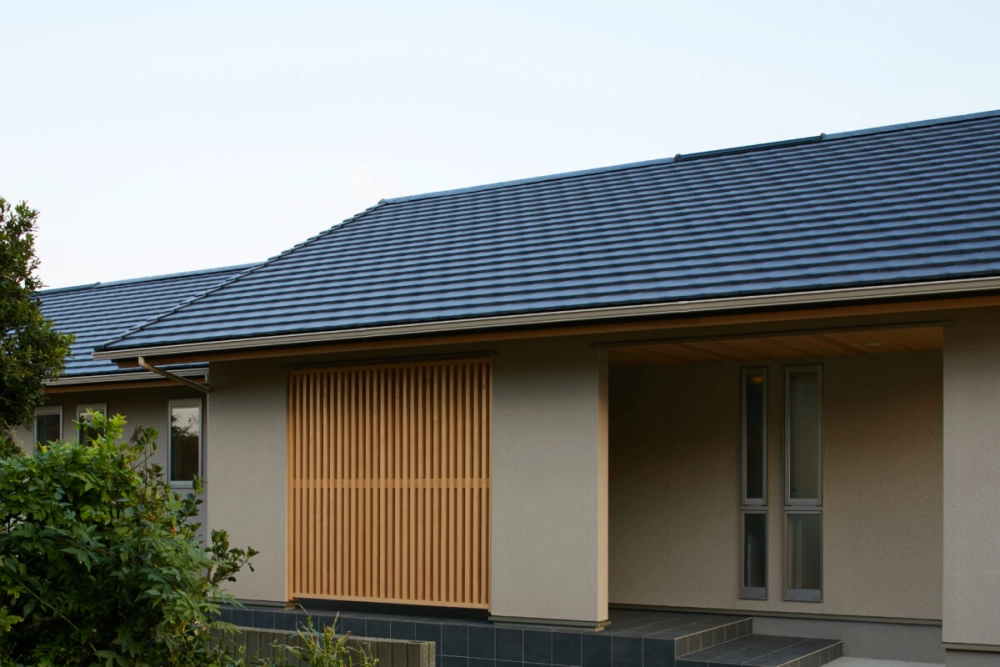 Hình khối kiến trúc nhà mái nhật 1 tầng vững chắc