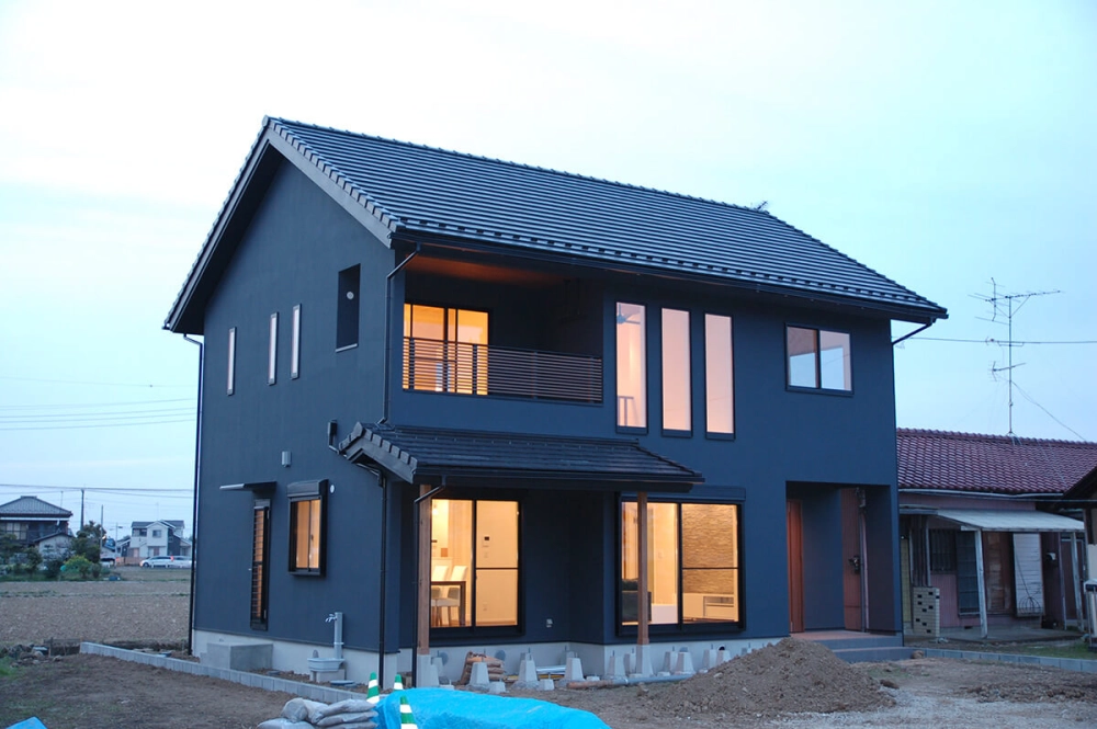 Hình ảnh nhà mái nhật 3 tầng hoàn thiện thực tế tại công trình