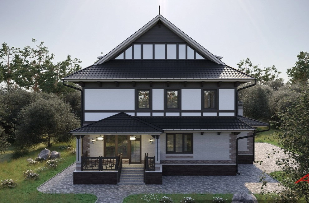 Thiết kế nhà mái nhật 3 tầng hiện đại với hệ cửa kính lớn