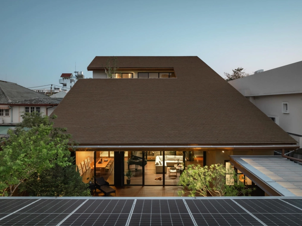 Mẫu nhà mái nhật đơn giản mặt tiền 8m rộng rãi thoáng đãng