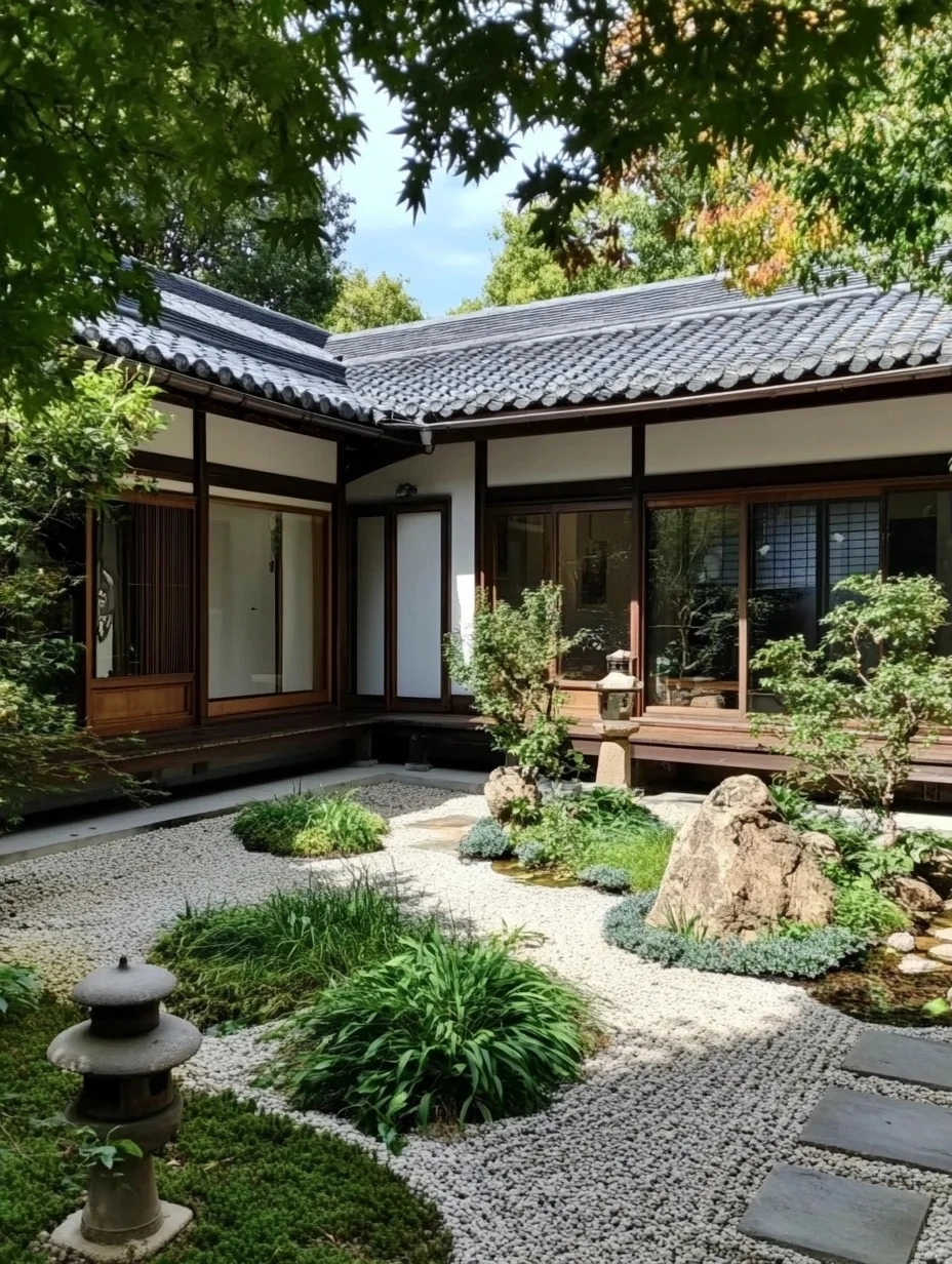 Trang trí mặt tiền nhà mái nhật nhỏ hẹp ấn tượng