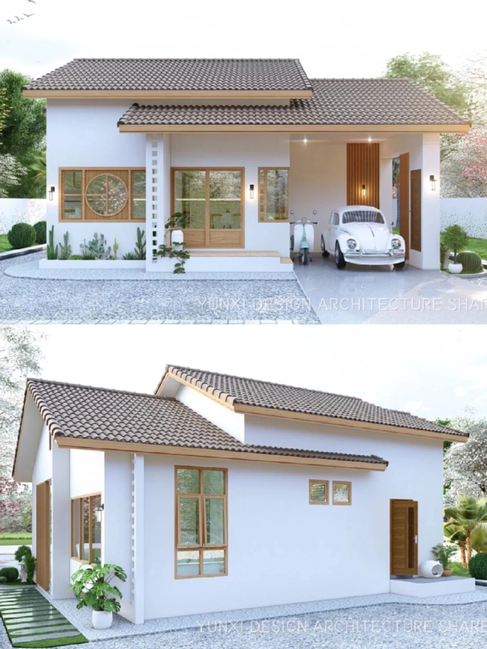 Thiết kế nhà mái nhật nhỏ cho đôi vợ chồng mới cưới