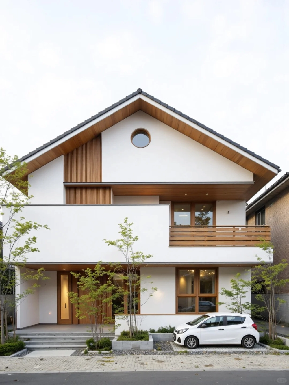 Mẫu nhà mái nhật phổ biến dùng cửa nhôm kính