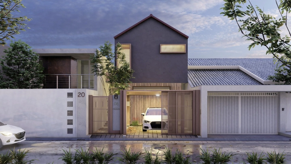 Biệt thự mini mái nhật phổ biến ở khu đô thị