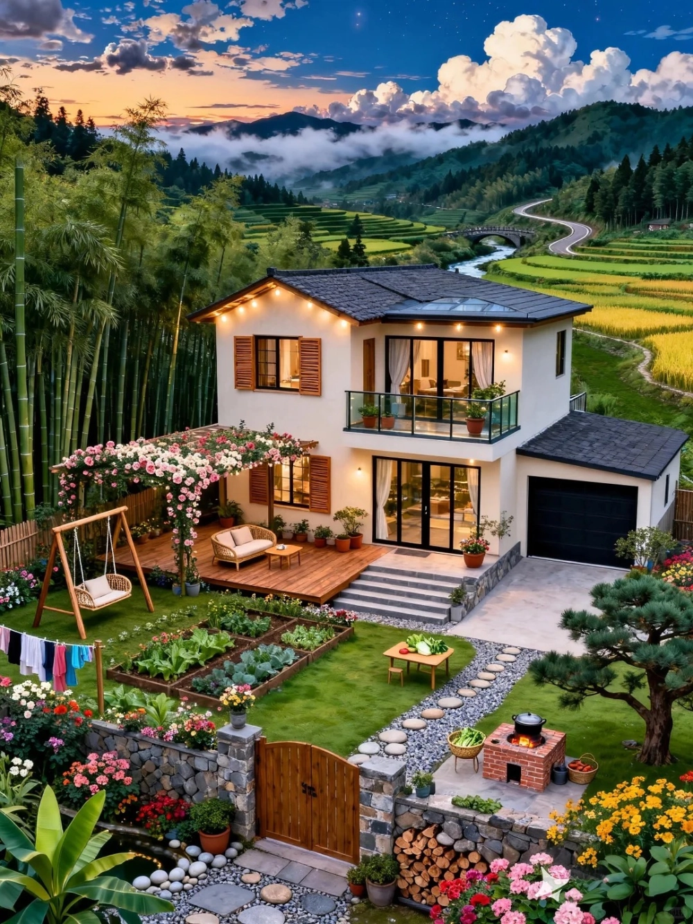 Cây cảnh trồng ở nhà mái nhật tạo nét đẹp tự nhiên