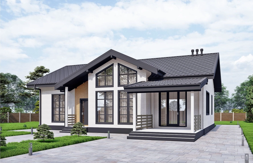 Phối cảnh nhà vườn mái nhật 3d sắc nét và chân thực