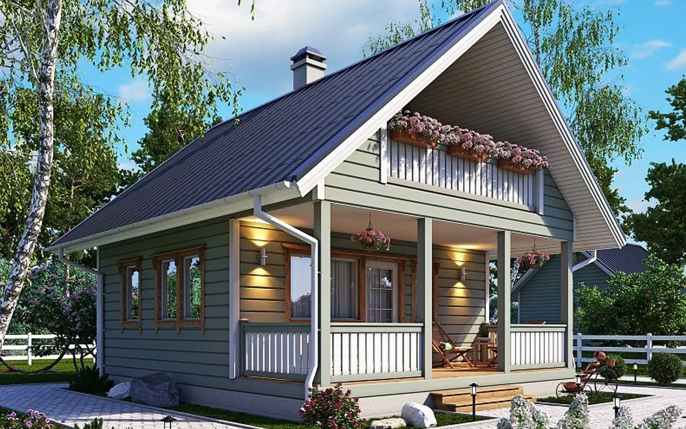 Tiểu cảnh sân vườn nhà mái nhật với đá tự nhiên và cây xanh